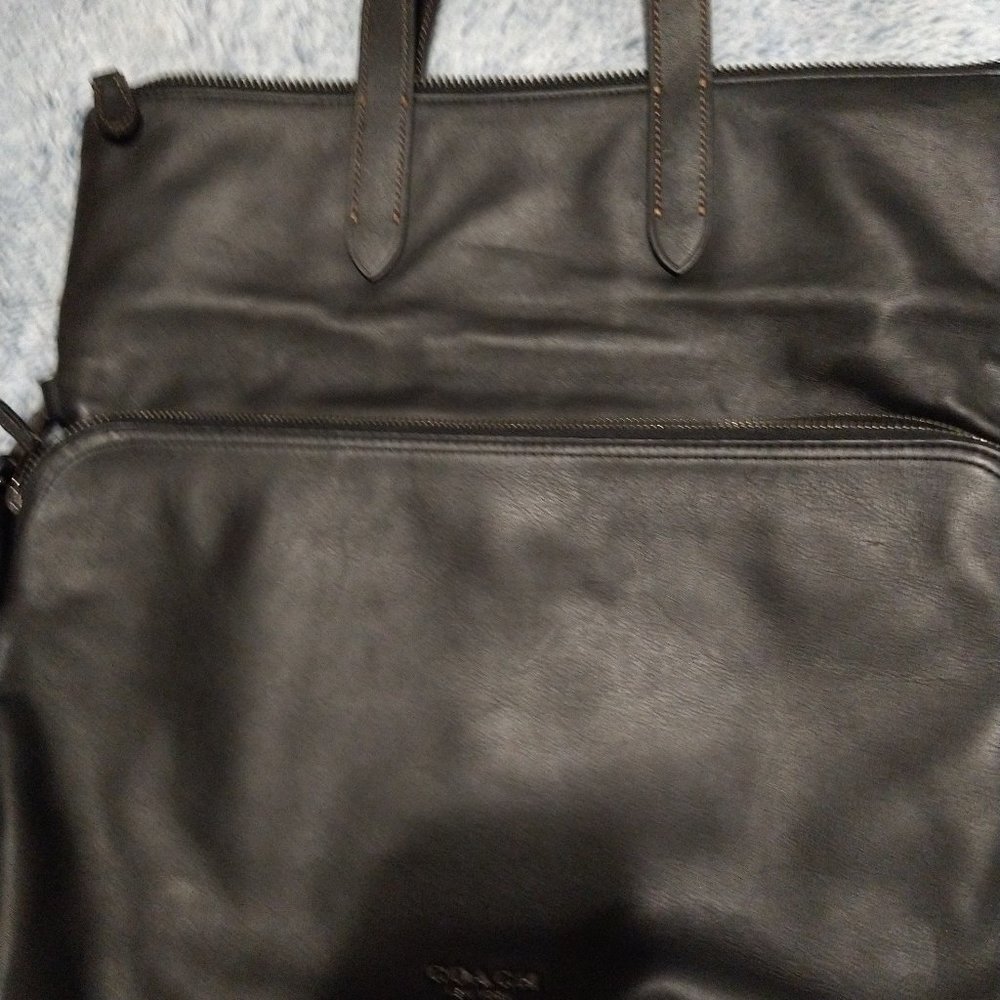 Coach Men's crossbody foldover tote/messenger bag f50712